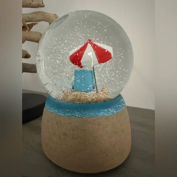 Beautiful Holiday Snow Globe with Santa in Red Shorts - Picture 5 of 12